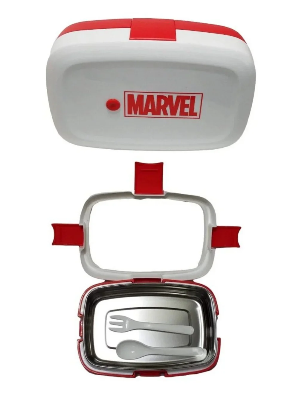 Marvel Stainless Steel Durable On-the-Go Meal Snack Lunch Box with Spoon & Fork